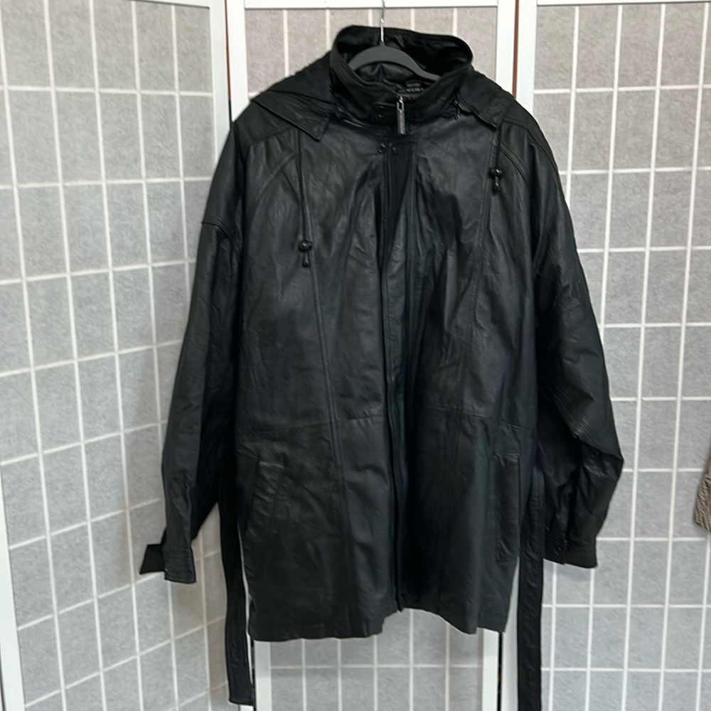 Phase Two men’s leather coat